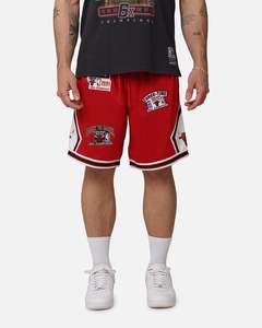 Mens Bottoms Basketball Shorts: Mitchell & Ness Chicago Bulls 'UNC To Chicago' Champions Shorts Red