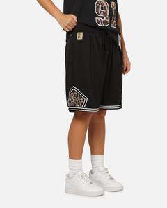 Mitchell & Ness NBA Leopard Diamond Shorts Black/Leopard