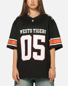 Bleacher Athletic Wests Tigers NRL Gridiron Mesh Jersey Official Team Color