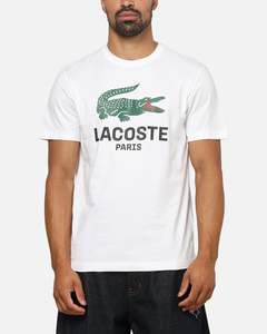 Mens Lacoste: Lacoste Originals Croc Graphic T-Shirt White