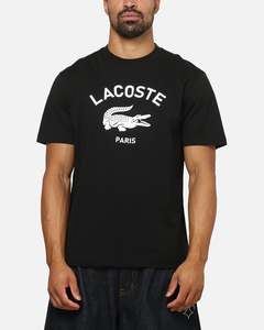 Lacoste Soft Branding Croc Logo T-Shirt Black