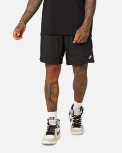 Mens Bottoms Basketball Shorts: Nike Club Flow Shorts Black/White