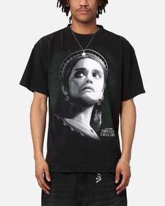 73Studio X House Of The Dragon Alicent Vintage T-Shirt Black Acidwash