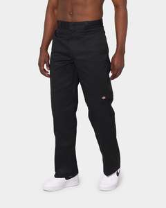 Mens Back Catalogue Bottoms: Dickies Loose Double Knee Work Pants Black