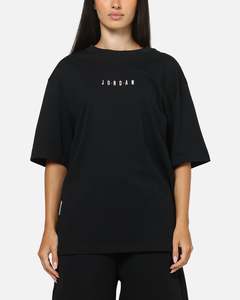 Womens Jordan: Jordan Air Embroidered T-Shirt Black/Sail