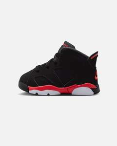 Kids New Arrivals: Jordan Kids' Air Jordan 6 Retro "Infrared Salesman" (TD) Black/Lt Crimson