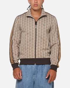 Mens Lacoste: Lacoste Monogram Track Jacket Crossiant/Cookie