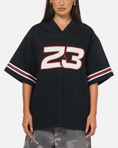 Jordan Tops Jersey: Jordan Women's Flight Woven Jersey Top Black