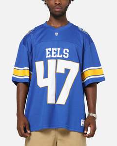 Gifts Under 50: Bleacher Athletic Parramatta Eels NRL Gridiron Mesh Jersey Official Team Color
