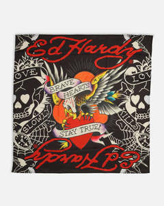 Mens Sale Accessories: Ed Hardy Stay True Bandana Scarf Black/Multi