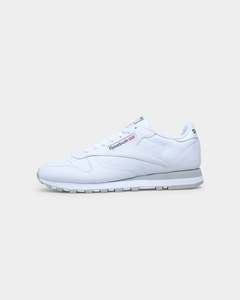 Mens Sale Footwear: Reebok Classic Leather Ftwr White/Pure Grey 3/Pure Grey 7