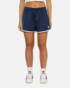 Womens Sale Bottoms: Adidas Women's Adicolor 3-Stripes Sprinter Shorts Indigo/White