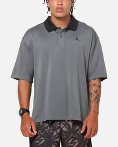 Womens Jordan: Jordan Brooklyn Polo Top Iron Grey