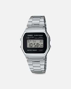 Casio A158WEA-1D64 Watch Silver/Black