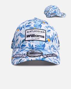 Mens New Arrivals: New Era Atlassian Williams F1 Team Barcelona 9FORTY Snapback Light Blue