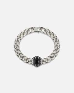 Guess Mainline Lion King Crystal Exagon Bracelet Silver