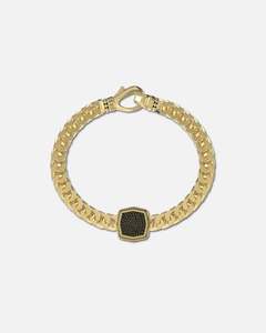 Guess Mainline Back To Black Octagon Bracelet Gold