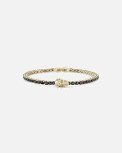 Philipp Plein Plein Tennis Royal Black Crystal Bracelet Gold