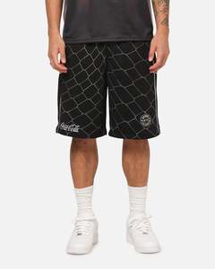 Mens Bottoms Basketball Shorts: Carre Carre Carré X Coca Cola The Grid Mesh Shorts Black