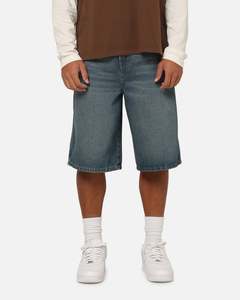 Mens Bottoms Denim Shorts: Dickies Denim 13" Loose Jean Shorts Khaki Tinted Blue