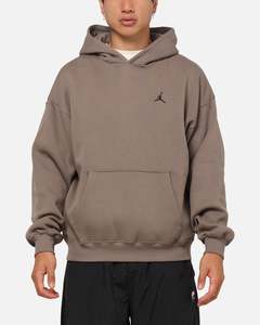 Jordan Brooklyn Fleece Oversized Hoodie Olive Grey