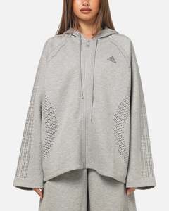Adidas Women's Teamgeist Rhinestone Track Top Grey Marle