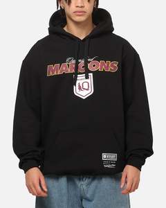 Mitchell & Ness Queensland Maroons 27 X Series Vintage Hoodie Black