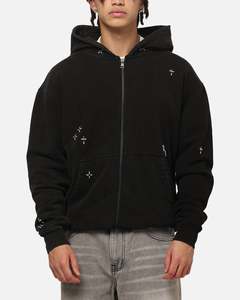 Saint Morta Credo Zip Hoodie Black Wash