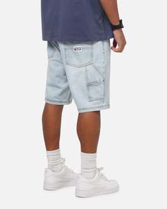 Mens Bottoms Denim Shorts: Carre Carpenter Jorts Sunfade Blue