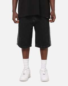 Mens Bottoms Denim Shorts: Carre Velocity Solace Jorts Black