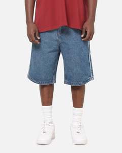 Mens Bottoms Denim Shorts: Carre Velocity Solace Jorts Mid Blue