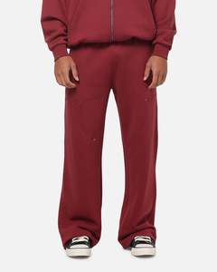 Mens Carre Bottoms Trackpant: Carre Rivet Trackpants Burgundy