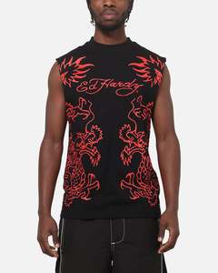 Ed Hardy Dragon Muscle T-Shirt Black