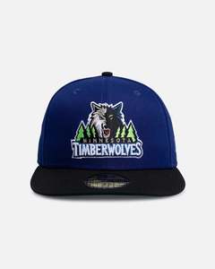 Headwear 950 High Crown: New Era Minnesota Timberwolves 'Two Tone' 59FIFTY Fitted Dark Blue