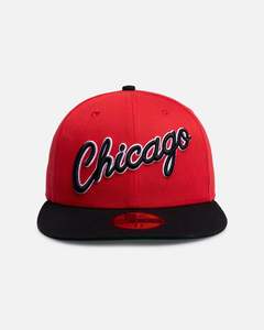 Headwear 950 High Crown: New Era Chicago Bulls 'Two Tone' 59FIFTY Fitted Red
