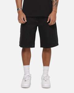 Mens Bottoms Denim Shorts: Saint Morta Amplus Jorts Black Shadow V2
