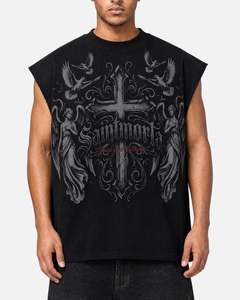 Saint Morta Renaissance Muscle T-Shirt Washed Black