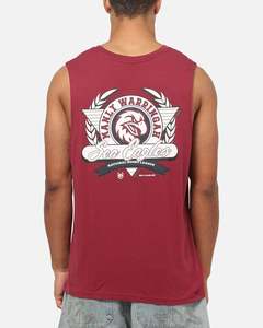 Bleacher Athletic Manly Warringah Sea Eagles NRL Adult Muscle T-Shirt Maroon