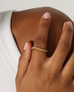 Raising Hell Women's Braided Ring Gold