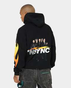 Gifts Under 50: NSYNC Flame Photo Hoodie Black