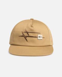 Mens Sale Headwear: Loiter Hybrid Snapback Cap Khaki