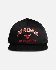 Jordan Chicago Bulls Jordan Pro Unstructured Flat Bill Snapback Black