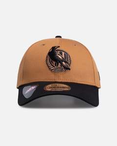 New Era Collingwood Magpies 'AFL 2026' 9FORTY Strapback Med Beige