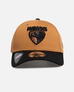 Mens Sale Headwear: New Era Hawthorn Hawks 'AFL 2026' 9FORTY Strapback Med Beige