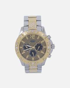 Guess Mainline Women's Majesty Crystal '40th Anniversary' Watch Gold