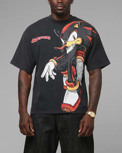 Loiter x Sonic The Hedgehog Shadow Vintage T-Shirt Black