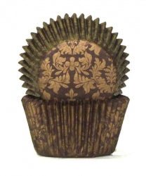 408 Cupcake Papers - High Tea Gold/Brown (100 approx)