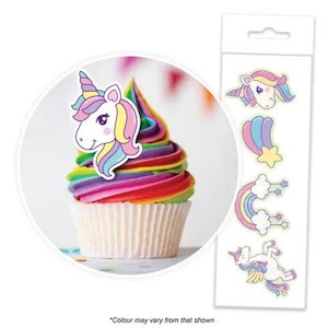 Edibles: Wafer Cupcake Toppers - Unicorn (16)
