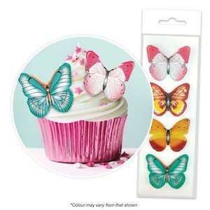 Edibles: Edible Wafer Toppers - Butterflies Mixed (pack of 16)