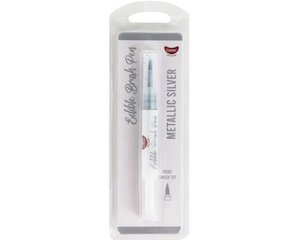 Edibles: Metallic Edible Brush Pen Marker - Silver